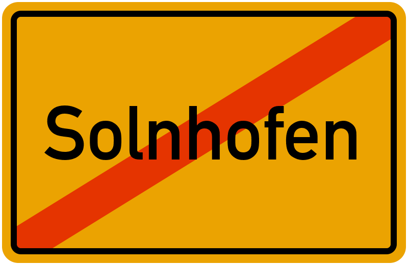 Ortsschild Solnhofen
