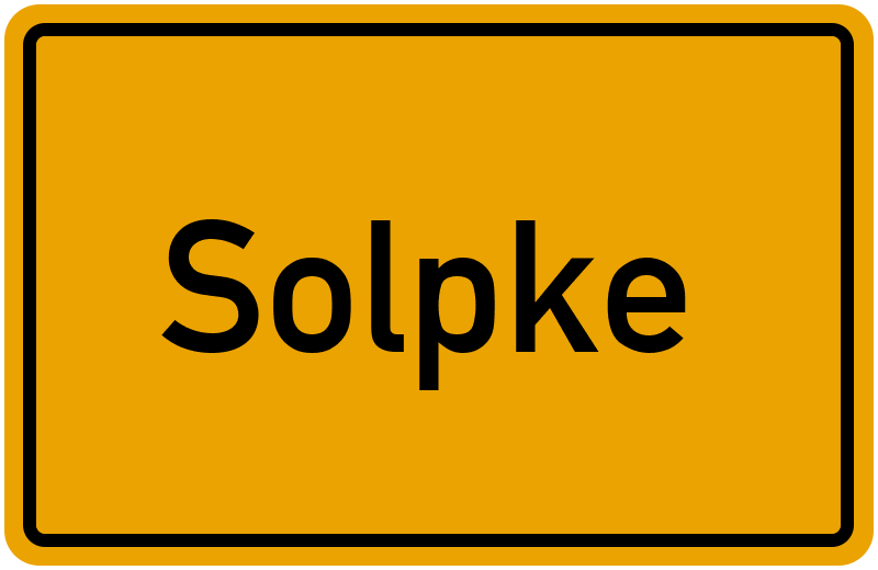 Ortsschild Solpke