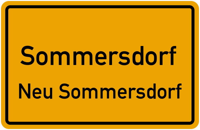 Ortsschild Sommersdorf