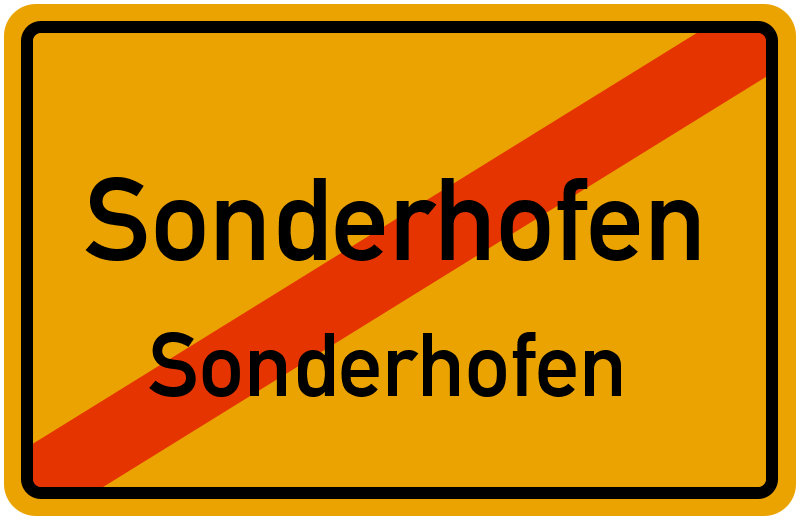 Ortsschild Sonderhofen