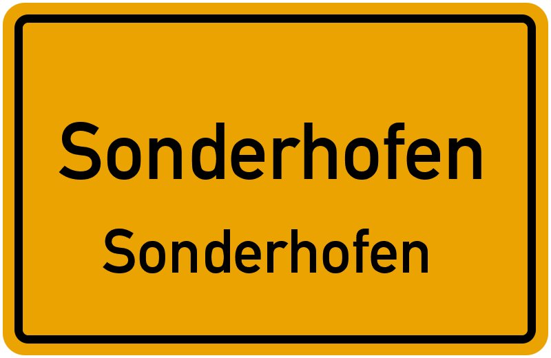 Ortsschild Sonderhofen