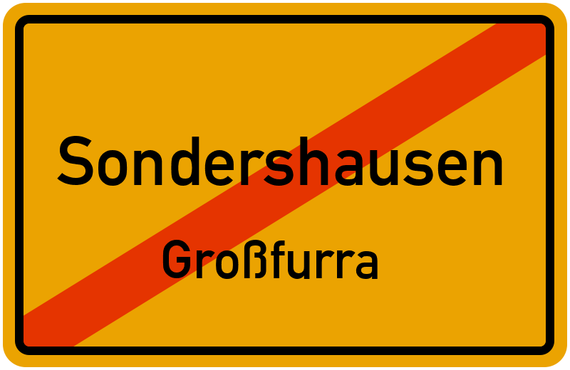 Ortsschild Sondershausen