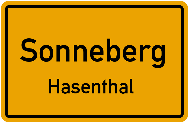 Ortsschild Sonneberg