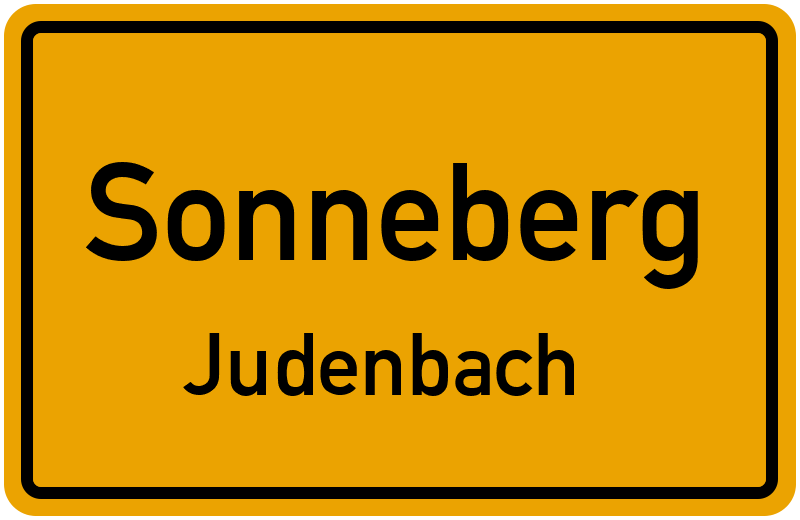 Ortsschild Sonneberg