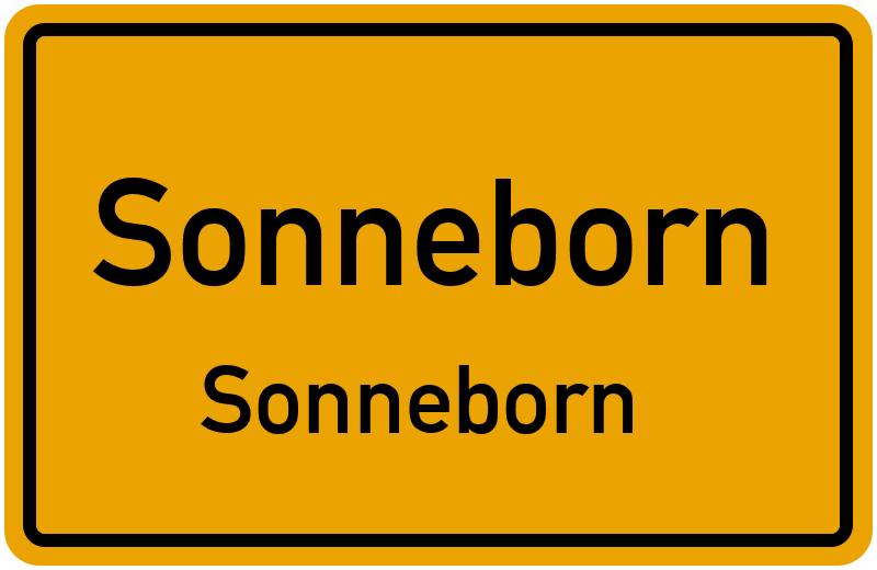 Ortsschild Sonneborn