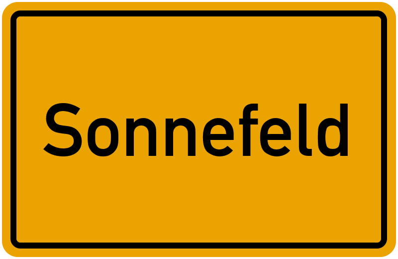 Ortsschild Sonnefeld