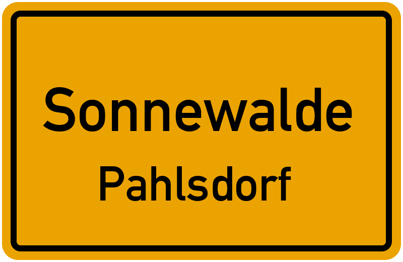 Ortsschild Sonnewalde