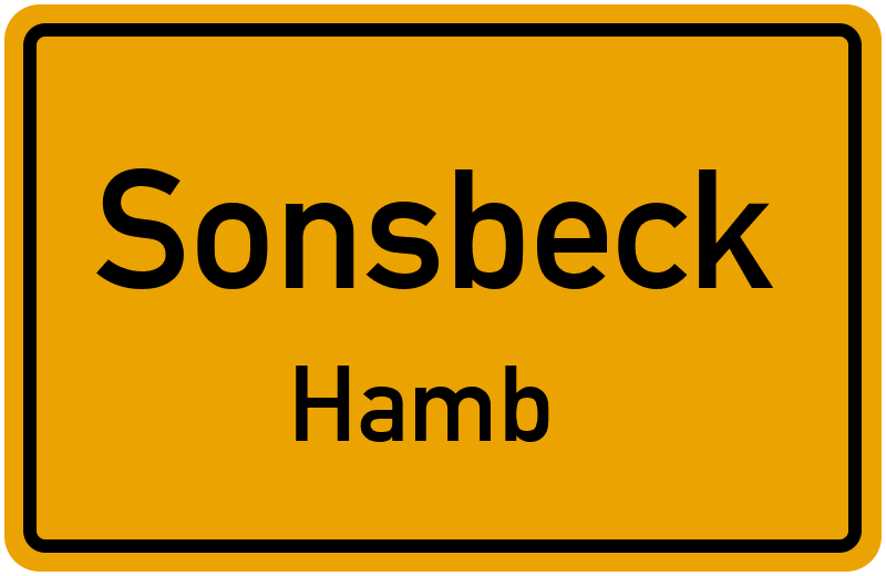 Ortsschild Sonsbeck