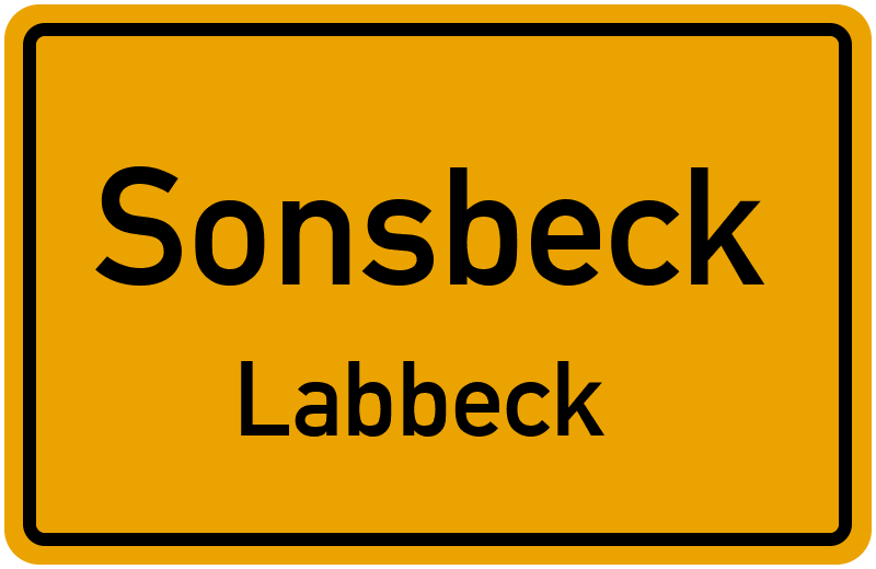 Ortsschild Sonsbeck