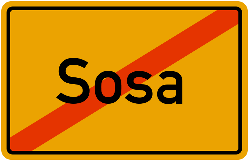 Ortsschild Sosa