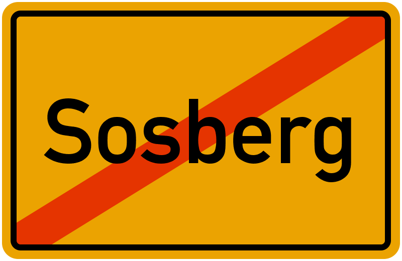 Ortsschild Sosberg
