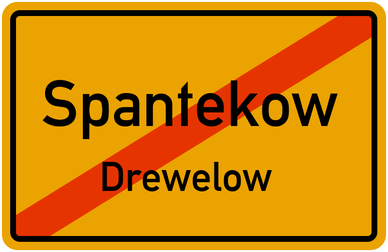 Ortsschild Spantekow