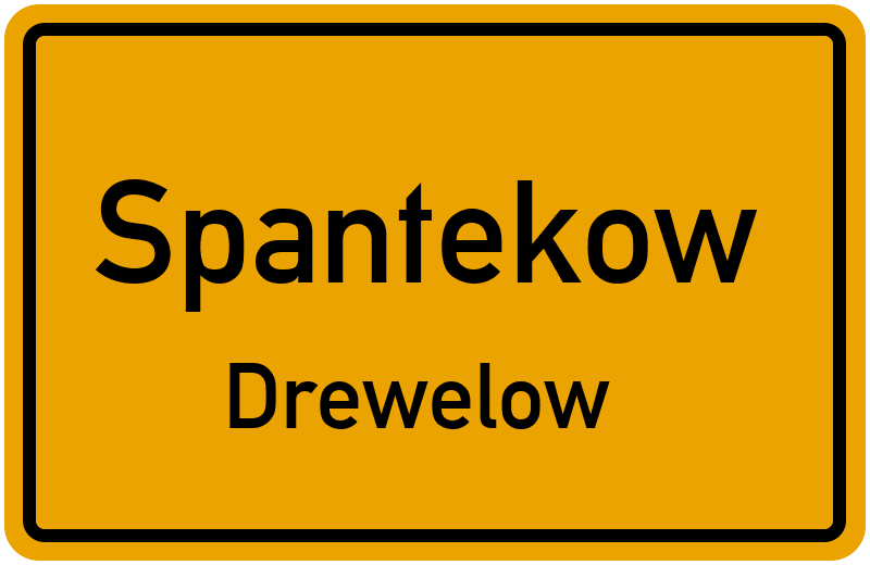 Ortsschild Spantekow