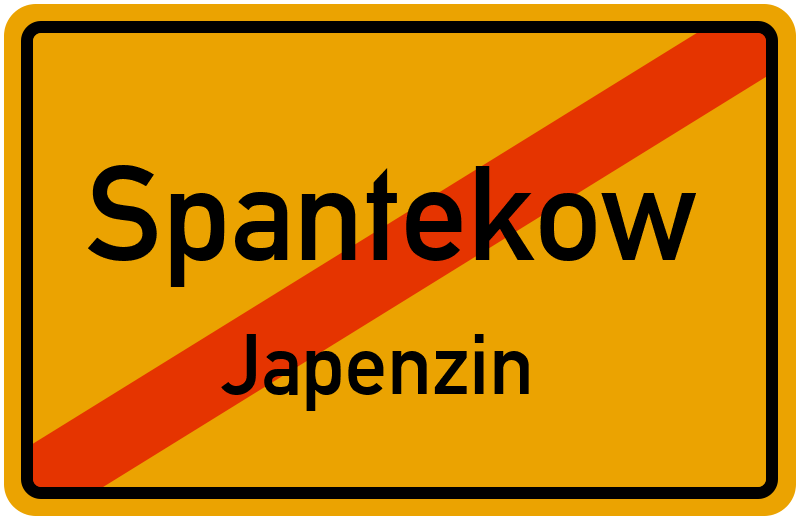 Ortsschild Spantekow