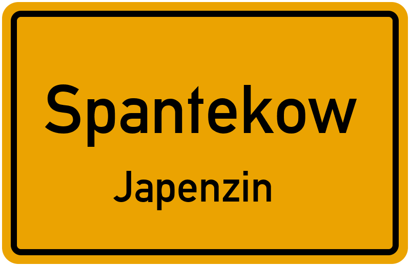 Ortsschild Spantekow