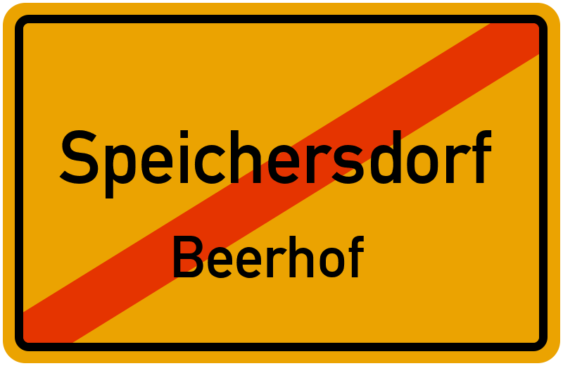 Ortsschild Speichersdorf