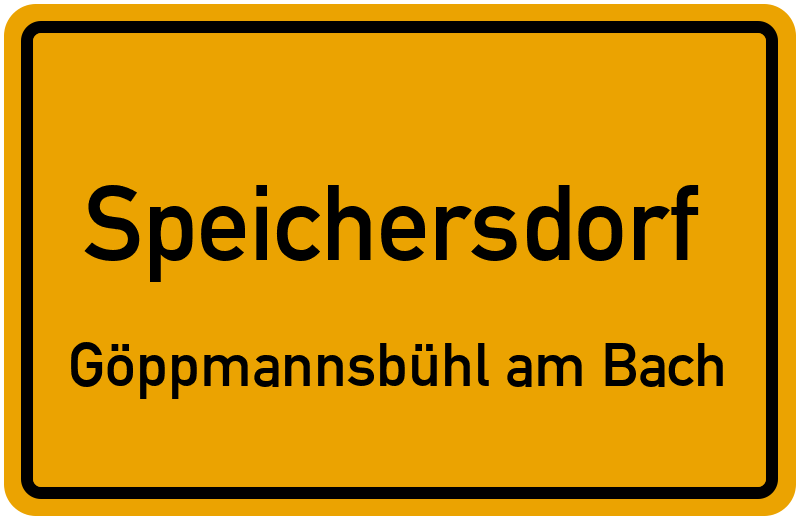 Ortsschild Speichersdorf