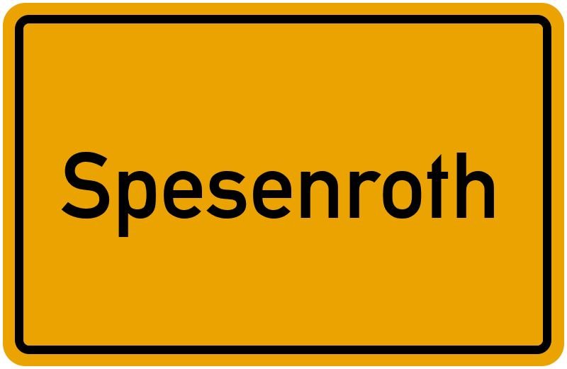 Ortsschild Spesenroth