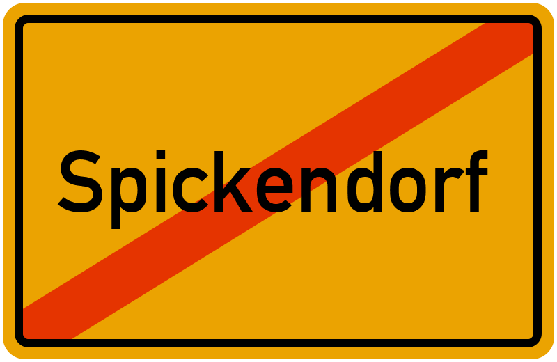 Ortsschild Spickendorf