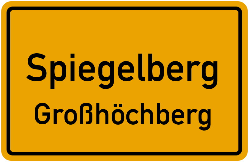 Ortsschild Spiegelberg