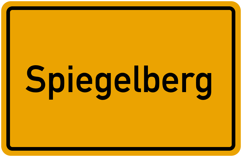 Ortsschild Spiegelberg