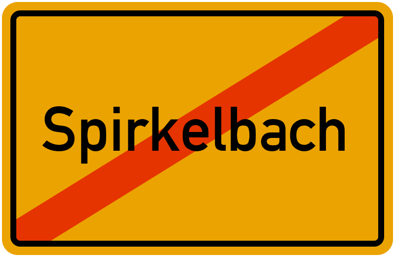 Ortsschild Spirkelbach