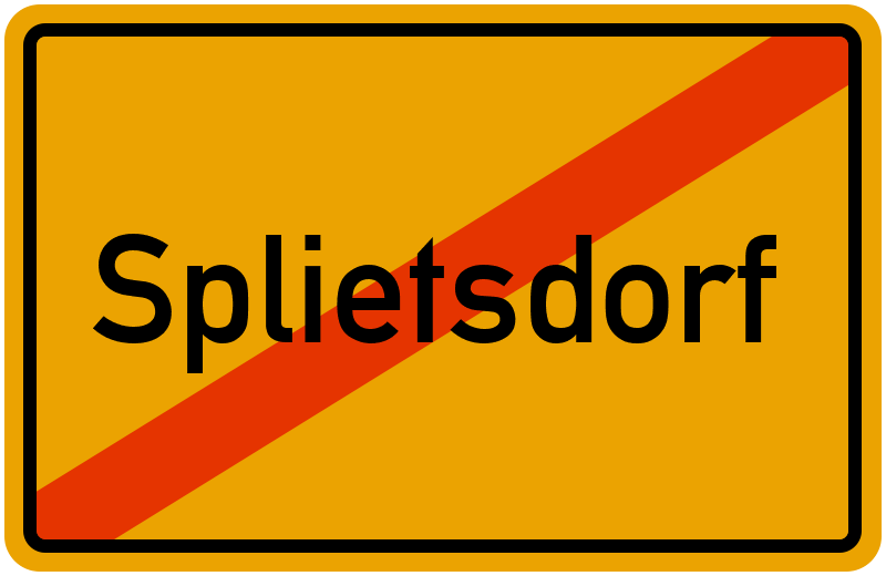 Ortsschild Splietsdorf