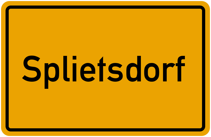 Ortsschild Splietsdorf