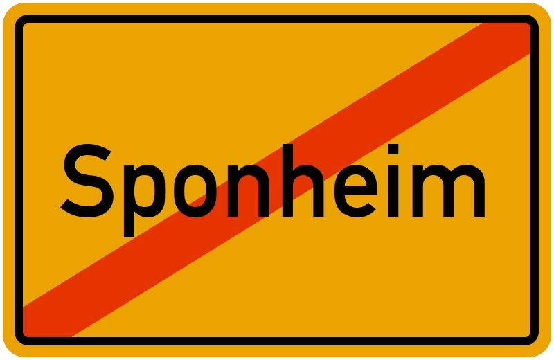 Ortsschild Sponheim
