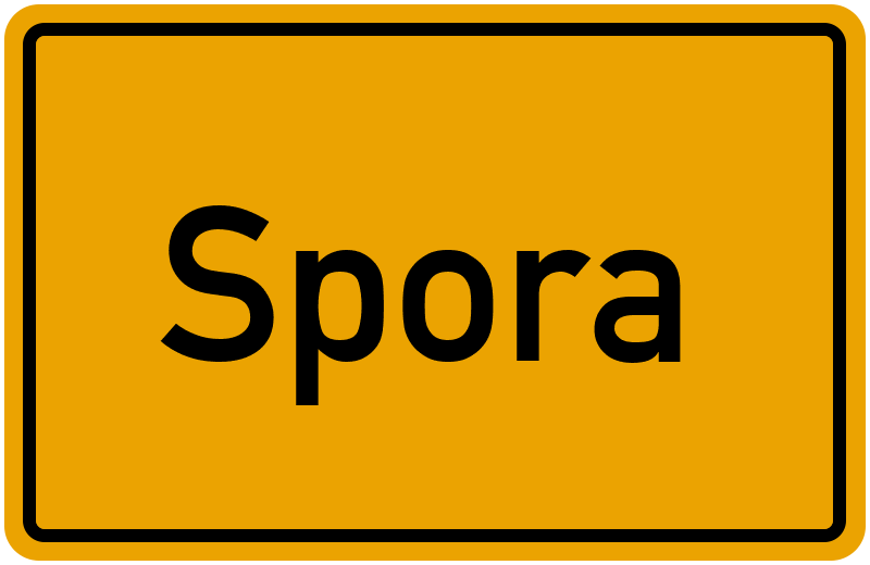 Ortsschild Spora