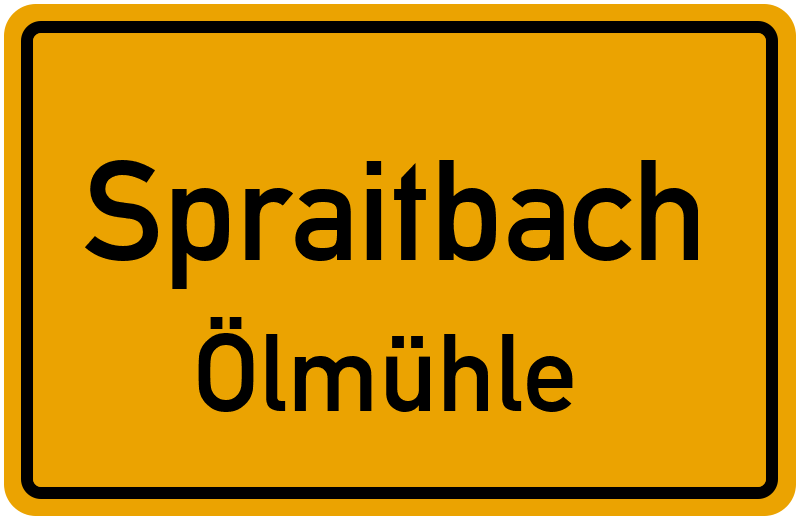 Ortsschild Spraitbach