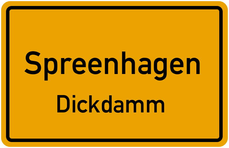 Ortsschild Spreenhagen