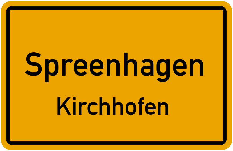 Ortsschild Spreenhagen