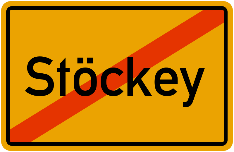Ortsschild Stöckey