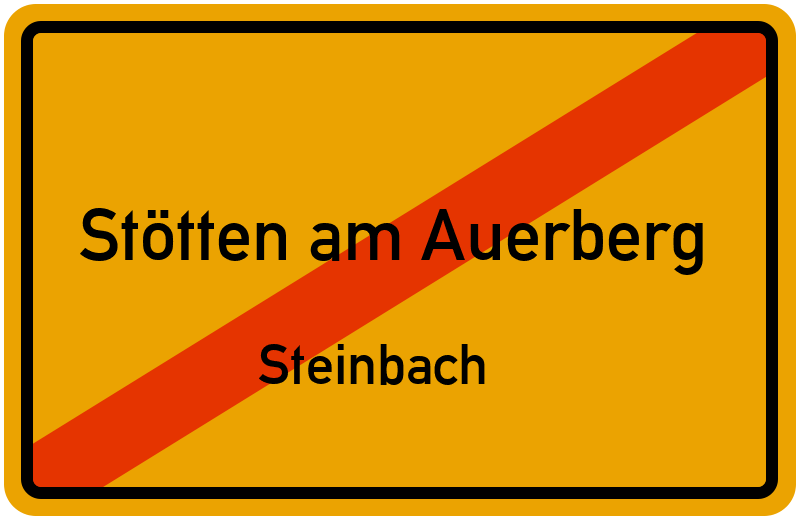 Ortsschild Stötten am Auerberg