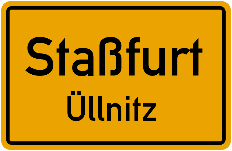 Ortsschild Staßfurt