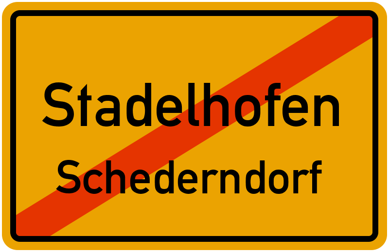 Ortsschild Stadelhofen