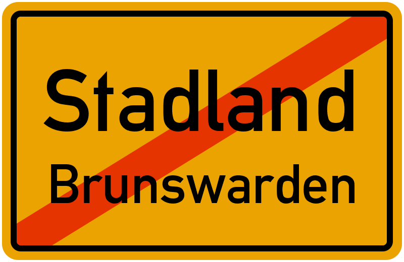 Ortsschild Stadland