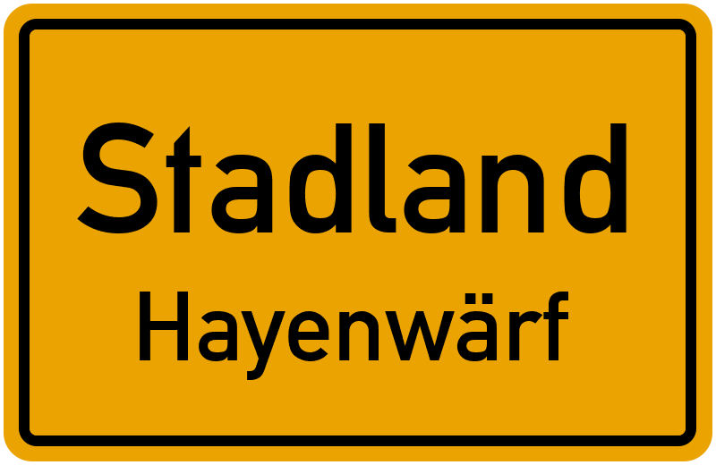 Ortsschild Stadland