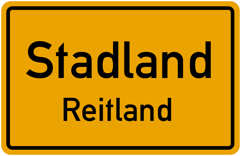 Ortsschild Stadland