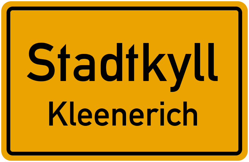 Ortsschild Stadtkyll