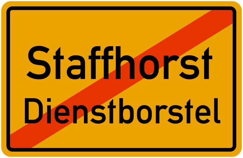 Ortsschild Staffhorst