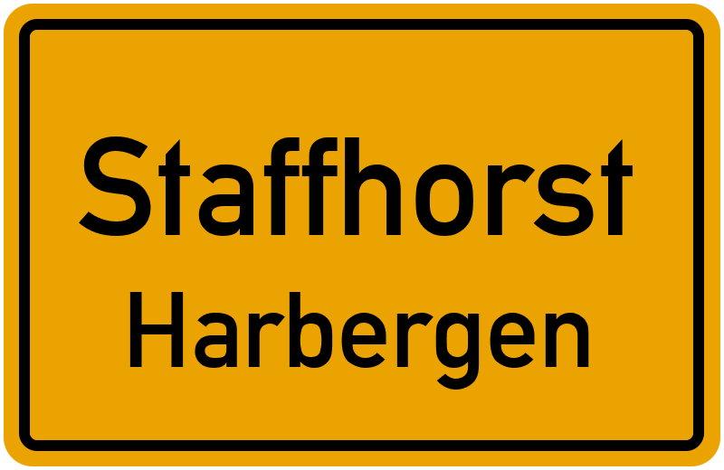 Ortsschild Staffhorst