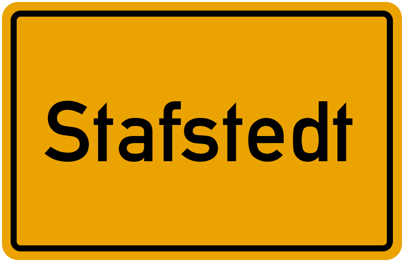 Ortsschild Stafstedt