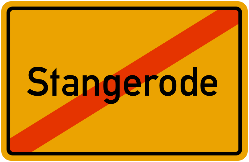 Ortsschild Stangerode
