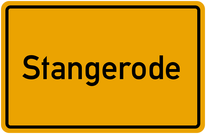 Ortsschild Stangerode