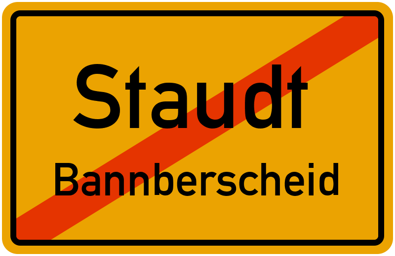 Ortsschild Staudt