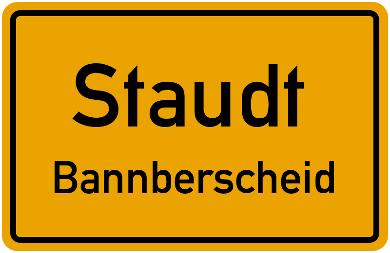 Ortsschild Staudt