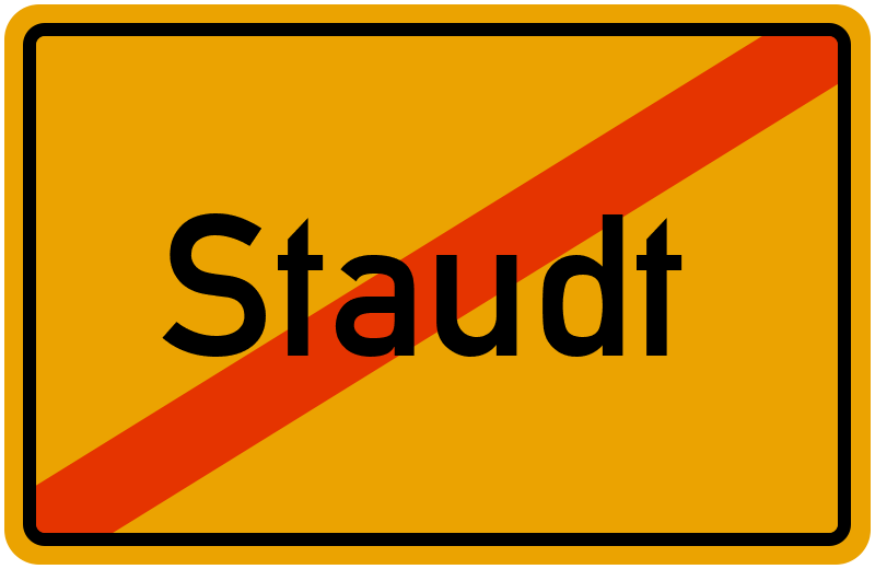 Ortsschild Staudt
