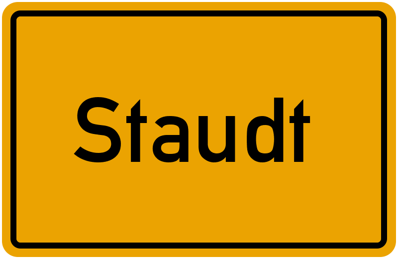Ortsschild Staudt